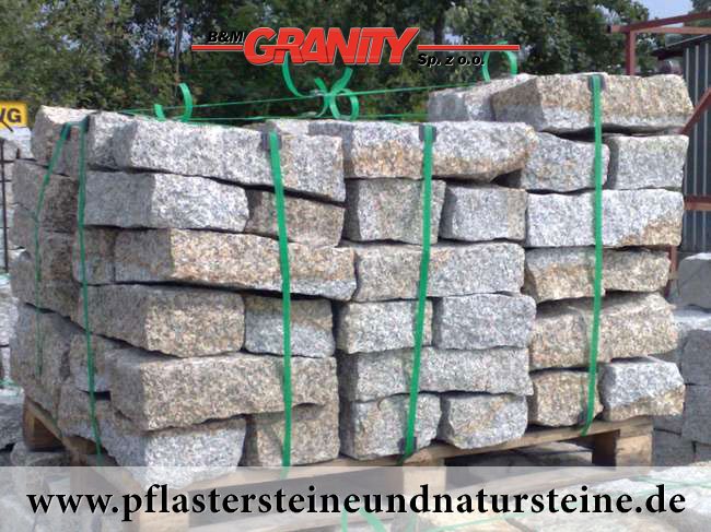 Granit-Mauersteine / Naturstein-Mauer / Granit-Mauer (grau-gelb, Mittelkorn)..., Granit-Mauersteine aus Polen, Mauersteine für eine Natursteinmauer, Antik Mauersteine, Antik Mauer, Polengranit / Wasserbausteine