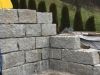Granit-Mauersteine / Naturstein-Mauer / Granit-Mauer / Wasserbausteine, grau, Mittelkorn, gesägt-gespalten (Granit-Mauersteine aus Polen), Mauersteine für eine Natursteinmauer, Polengranit, preisgünstige Mauersteine und Wasserbausteine