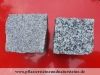 Granit-Pflastersteine Feinkorn und Granit-Pflastersteine Mittelkorn, grau, trocken, Granit-Pflastersteine aus Polen