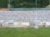 Granit-Mauersteine / Naturstein-Mauer / Granit-Mauer, grau, Mittelkorn, gesägt-gespalten (Granit-Mauersteine aus Polen)