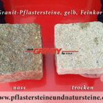 Granit-Pflastersteine, gelb, Feinkorn