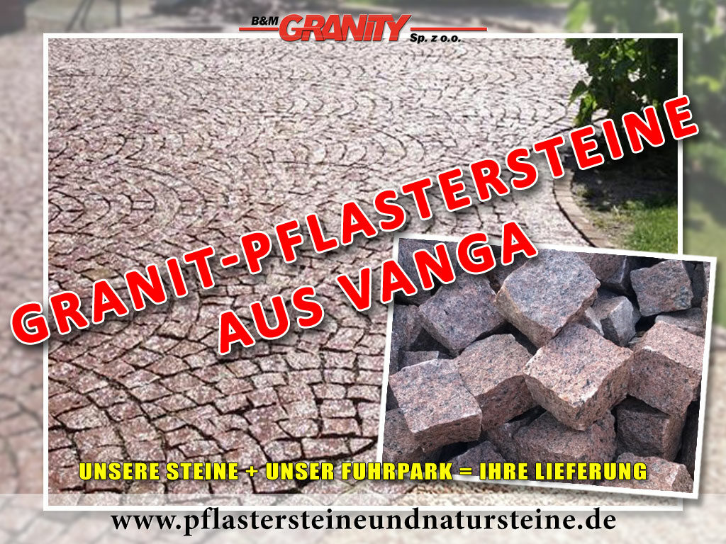 Granit-Pflastersteine aus VANGA